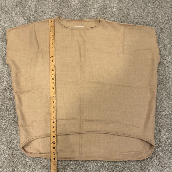 Cuyana Oversized 100% Baby Alpaca Sweater Top One Size Beige Tan - Picture 8 of 12